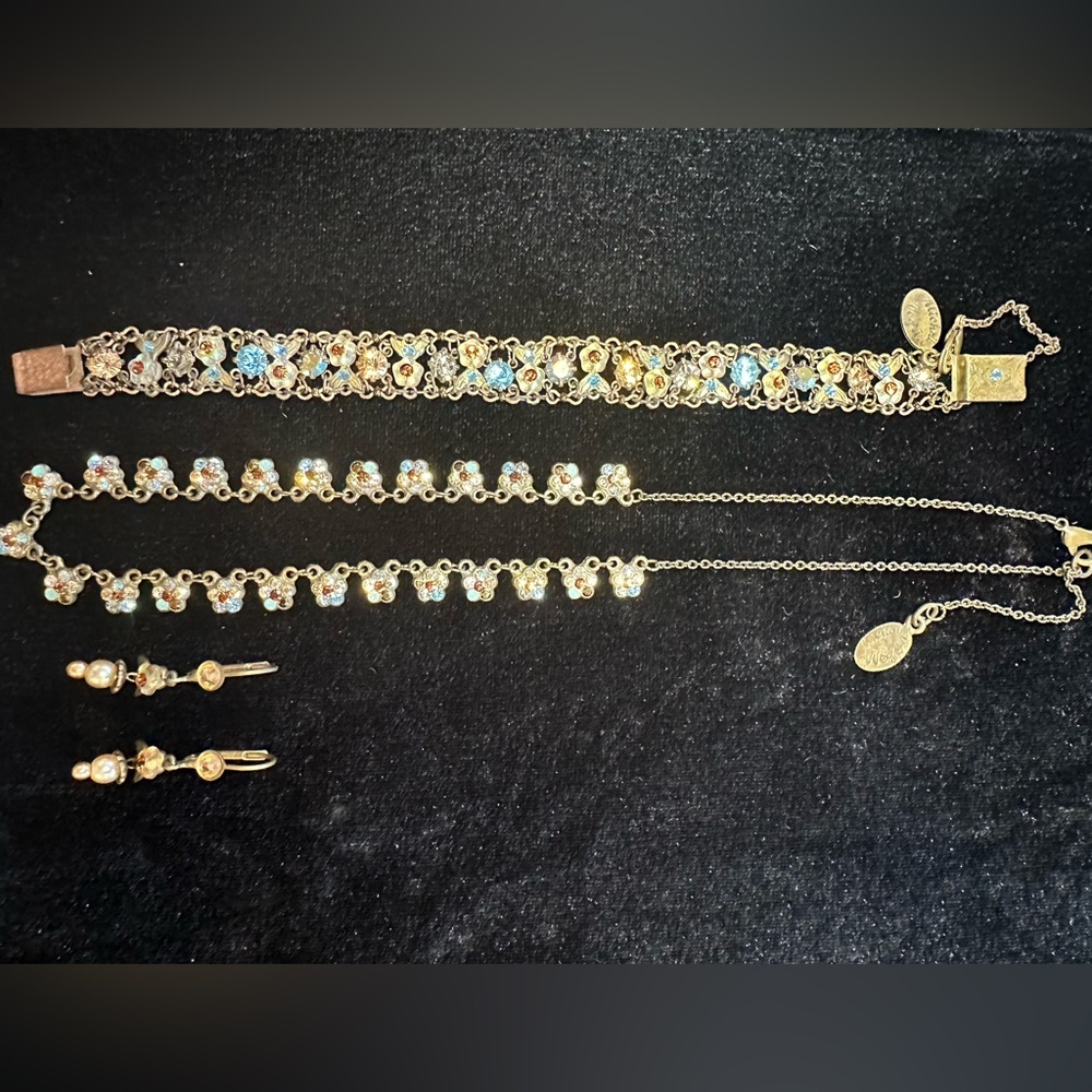 Michal Negrin Swavorski Jewelry Set-Necklace, Bracelet, & Earrings